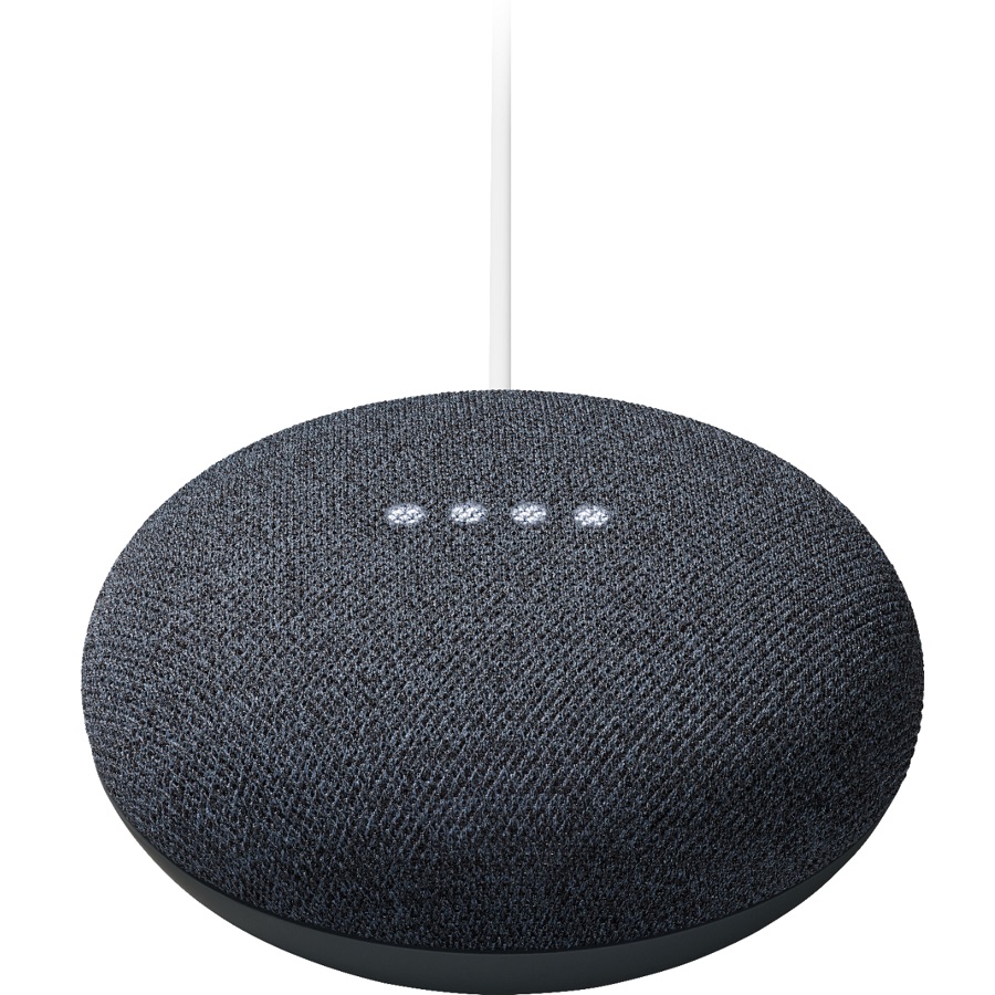סרטון - רמקול חכם משולב העוזרת החכמה google  גוגל  nest mini 2nd gen שחור