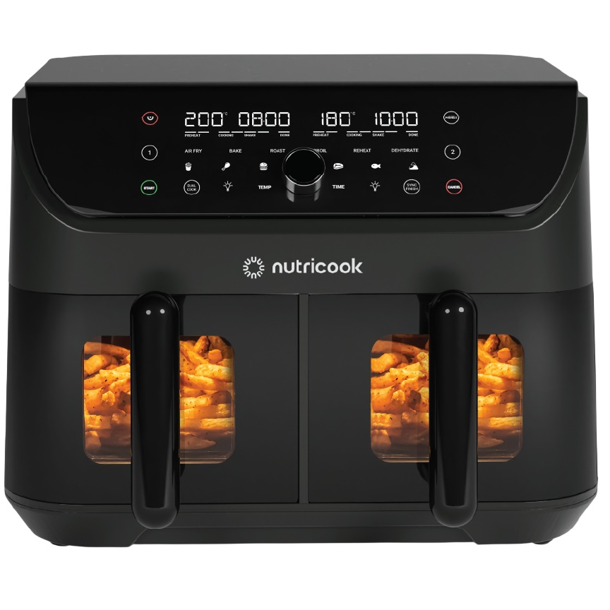 סיר טיגון באוויר חם דו-תאי - 8.5 ליטר nutricook
