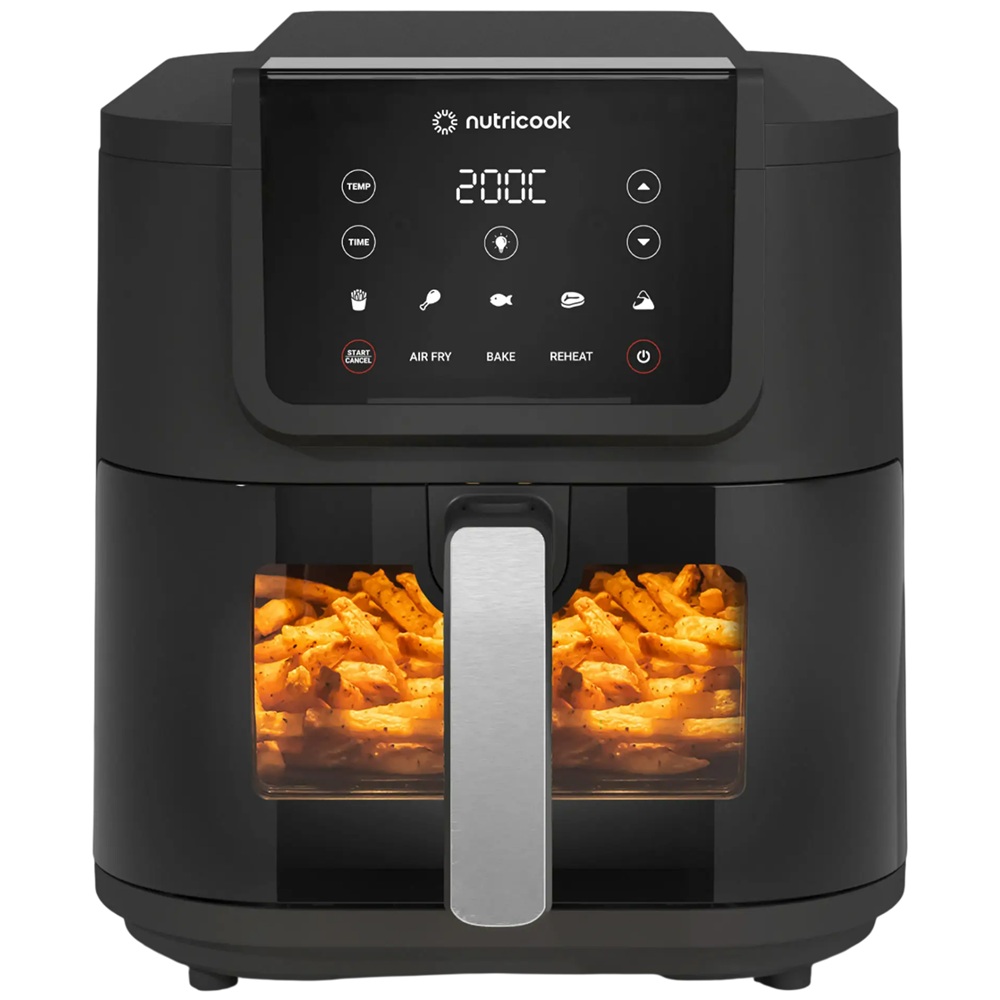 סיר טיגון באוויר חם בעיצוב דק - 7.6 ליטר nutricook