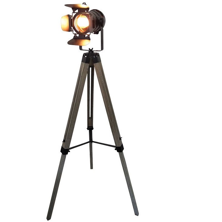 מנורת רצפה מעוצבת מעץ omega
