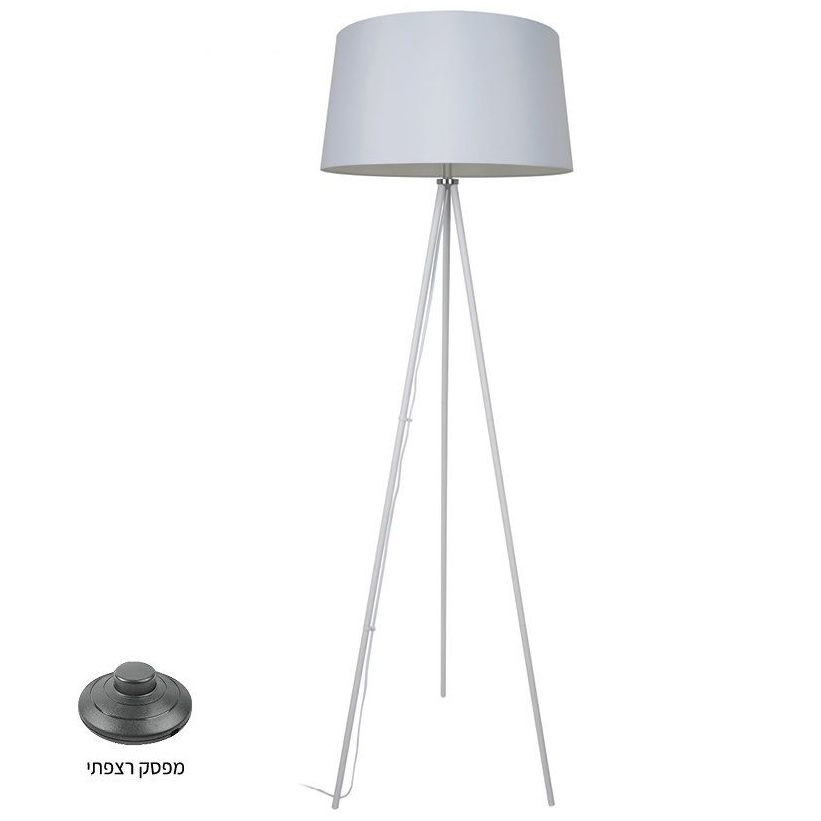 מנורת רצפה דקורטיבית Omega &lrm;מורן 156cm לבן