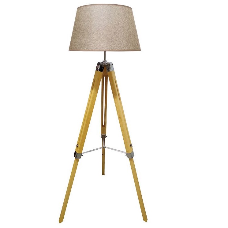 מנורת רצפה מעוצבת Omega &lrm;משי 144cm בז