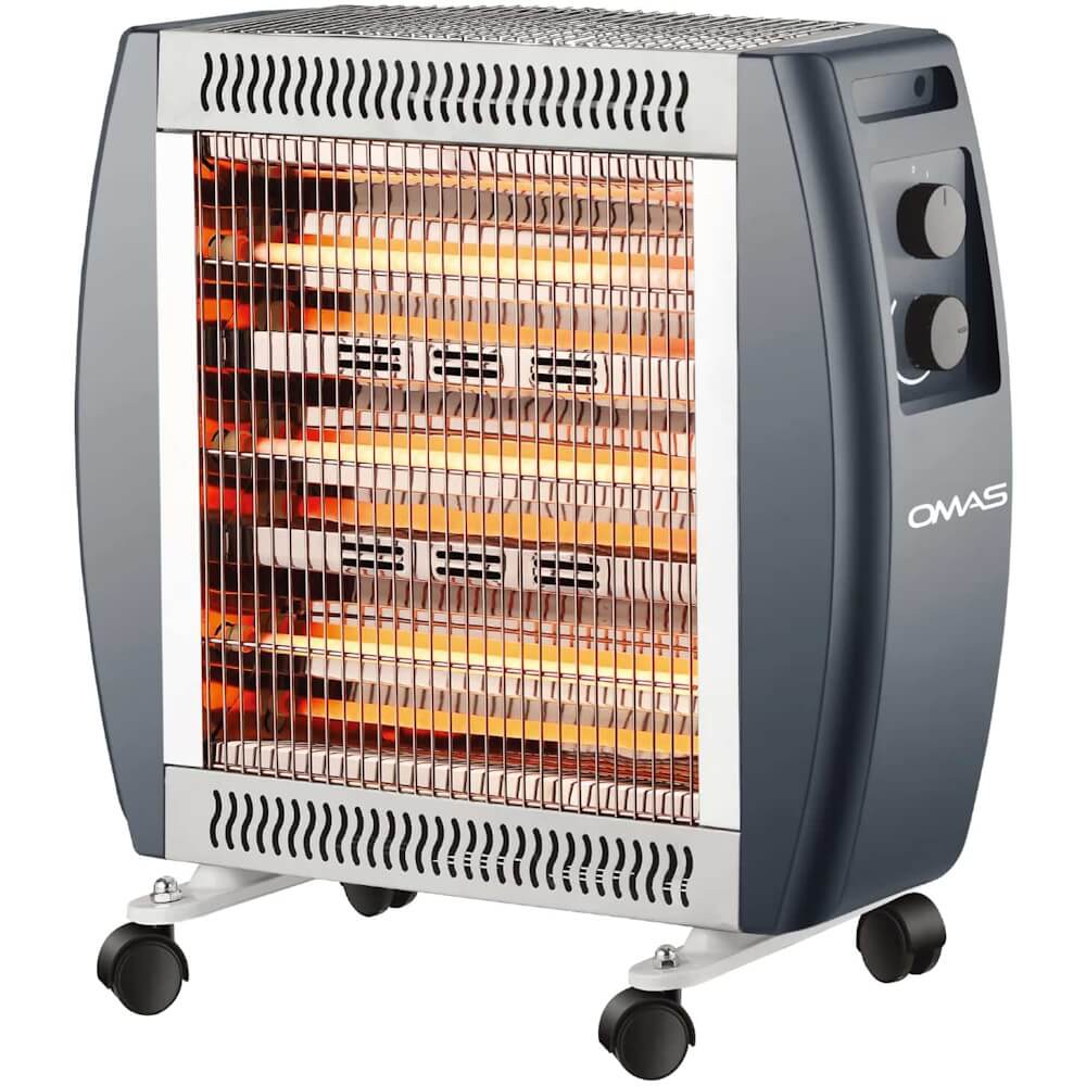 תנור חימום קוורץ 2000W ‏Omas &lrm;OM2902