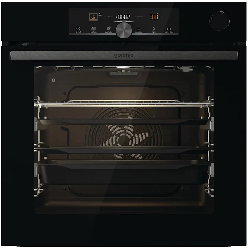 תנור בנוי פירוליטי - 77 ליטר Gorenje &lrm;OPS84BG זכוכית שחורה