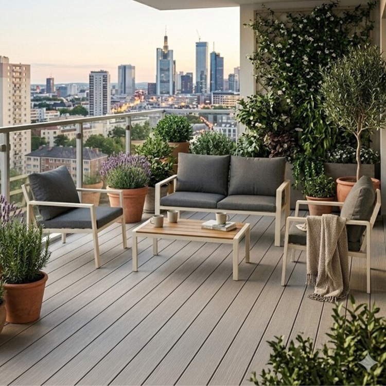 מערכת ישיבה אלומיניום לגינה 2+1+1 Australia Garden &lrm;Piano פיאנו בז
