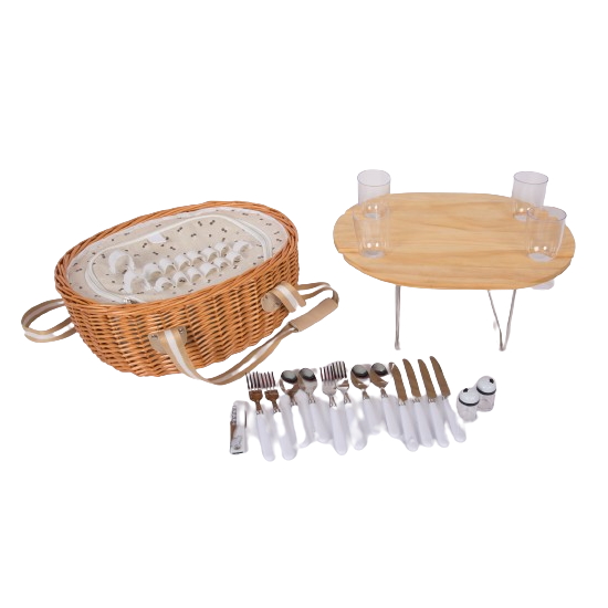 ערכת פיקניק מעוצבת ומאובזרת ל-4 אנשים Camp&Go &lrm;Picnic Basket Set