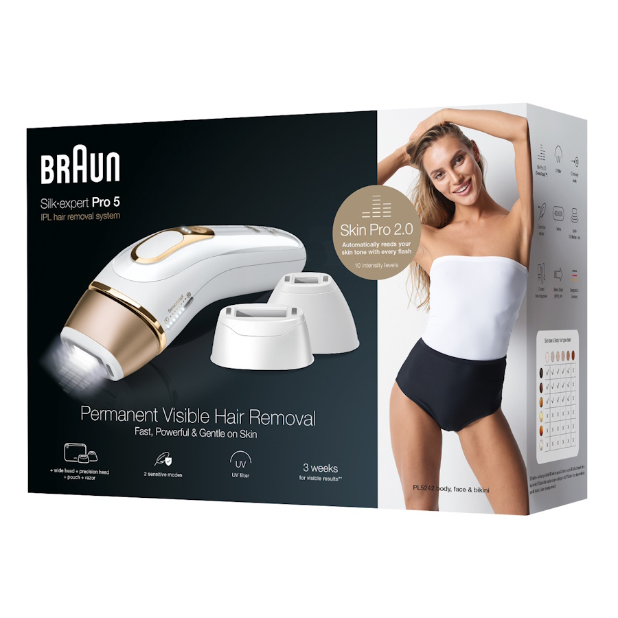 מסיר שיער בטכנולוגיית braun ipl