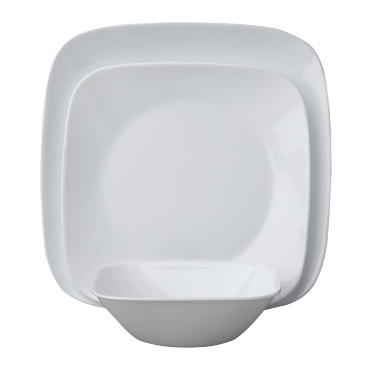 סט צלחות 18 חלקים Corning &lrm;Pure White