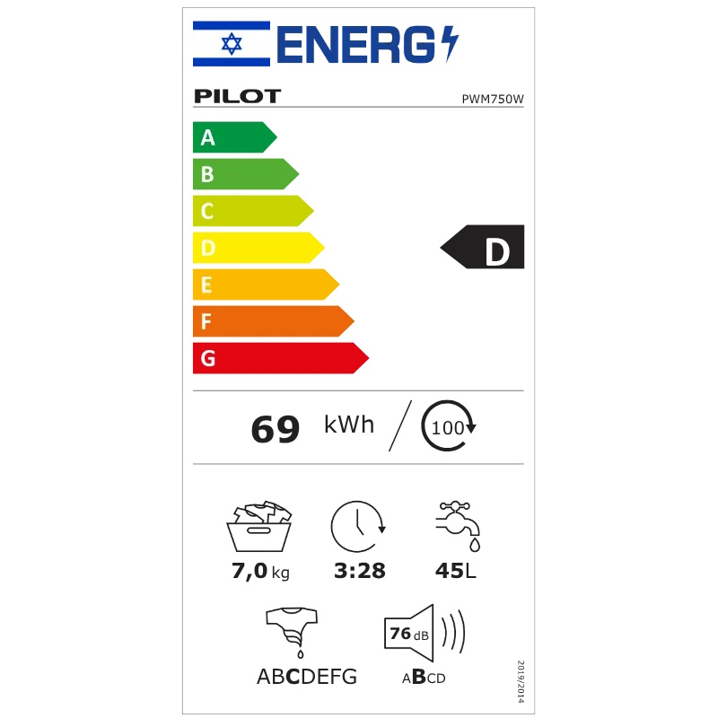 תווית אנרגיה - pwm750w pilot