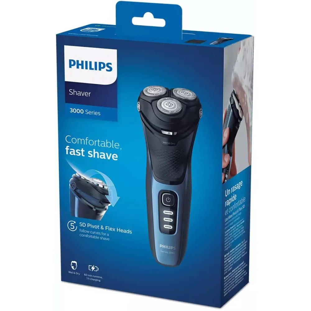 מכונת גילוח נטענת רטוב/יבש philips