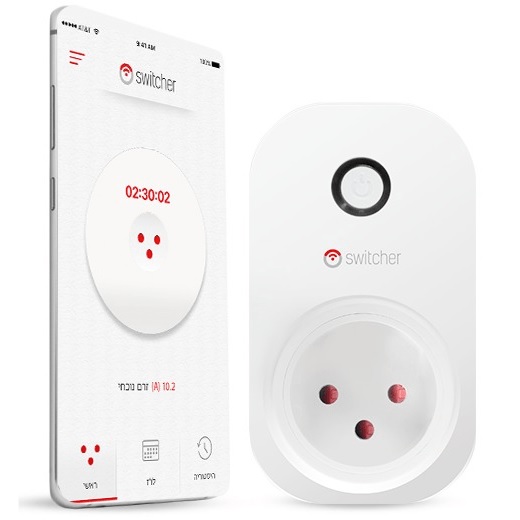 שקע חכם נשלט באמצעות Wi-Fi / שעון שבת Switcher &lrm;Switcher Smart Plug