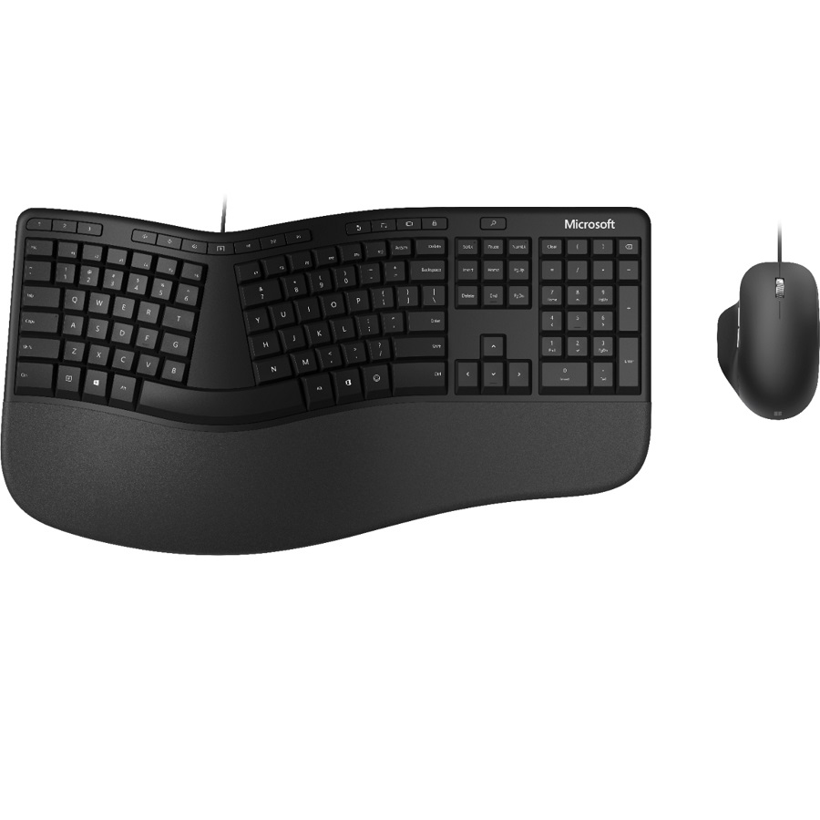 סט מקלדת ועכבר ארגונומיים microsoft