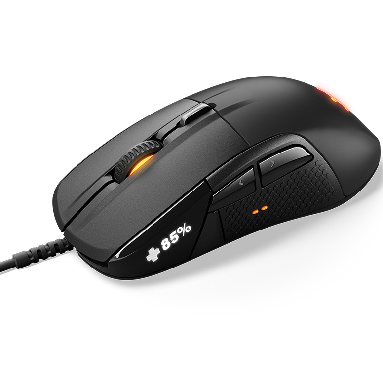 סרטון - עכבר גיימינג חוטי כולל מסך oled ותאורה steelseries  סטיל סיריס  rival 710