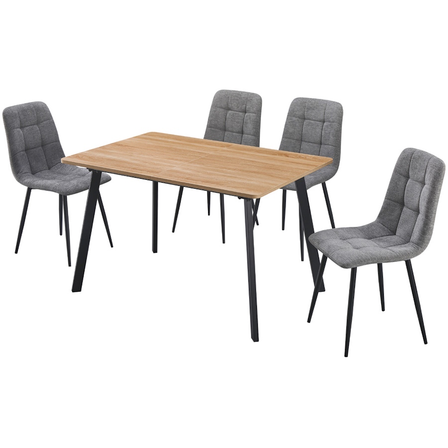 פינת אוכל מעוצבת נפתחת כולל 4 כיסאות Home Decor &lrm;רומי-שירה