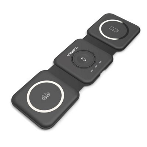 תמונה של משטח טעינה אלחוטי מתקפל 3 ב-1 choetech iphone, airpods, iwatch 15w+5w magsafe