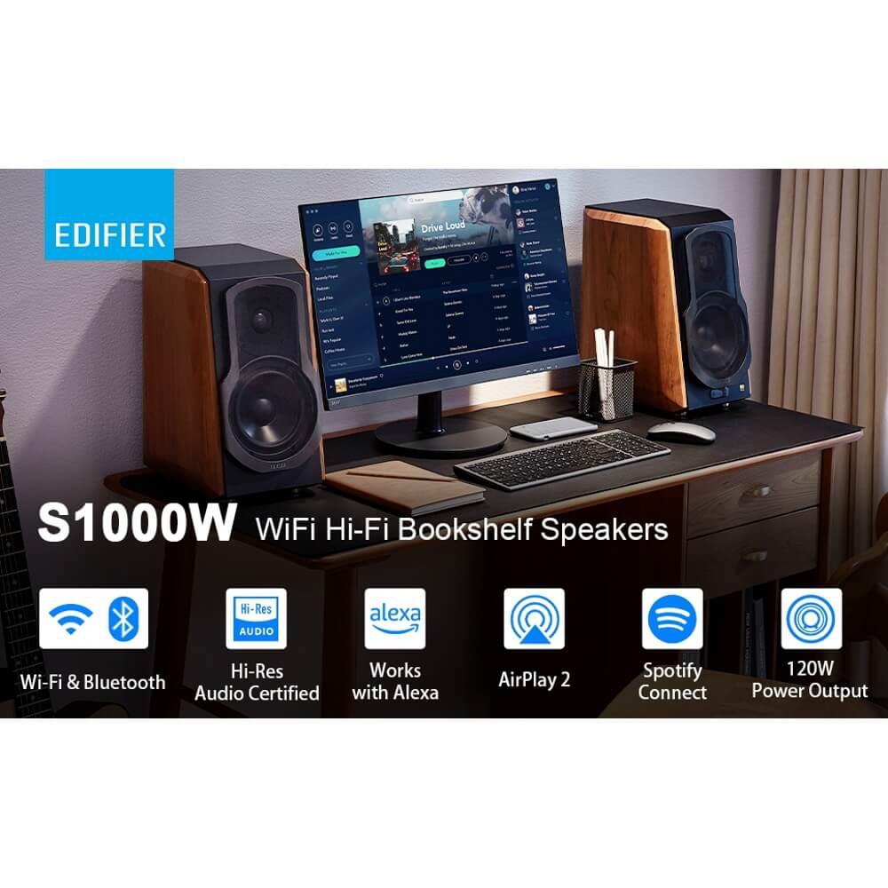 תמונה של זוג רמקולים אלחוטיים מעוצבים edifier 120w