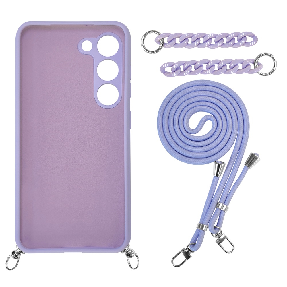 galaxy s23 ultra - lanyard case סגול essentials