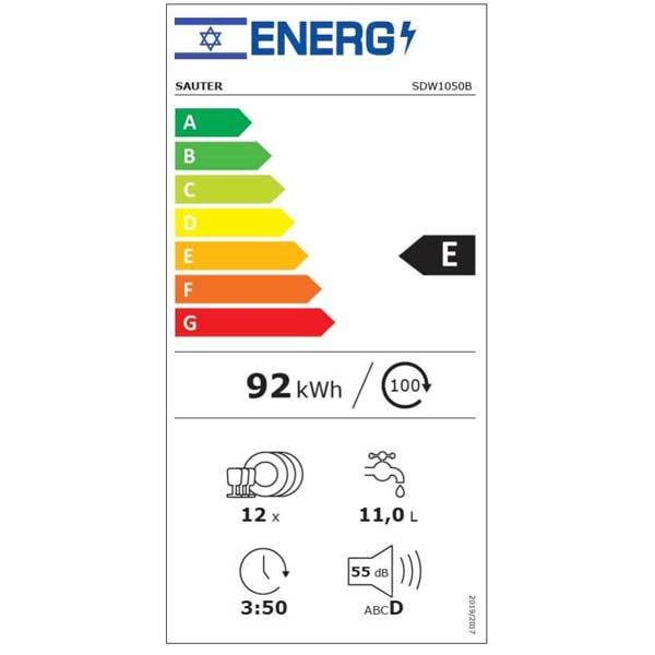 תווית אנרגיה - sdw1050b שחור sauter