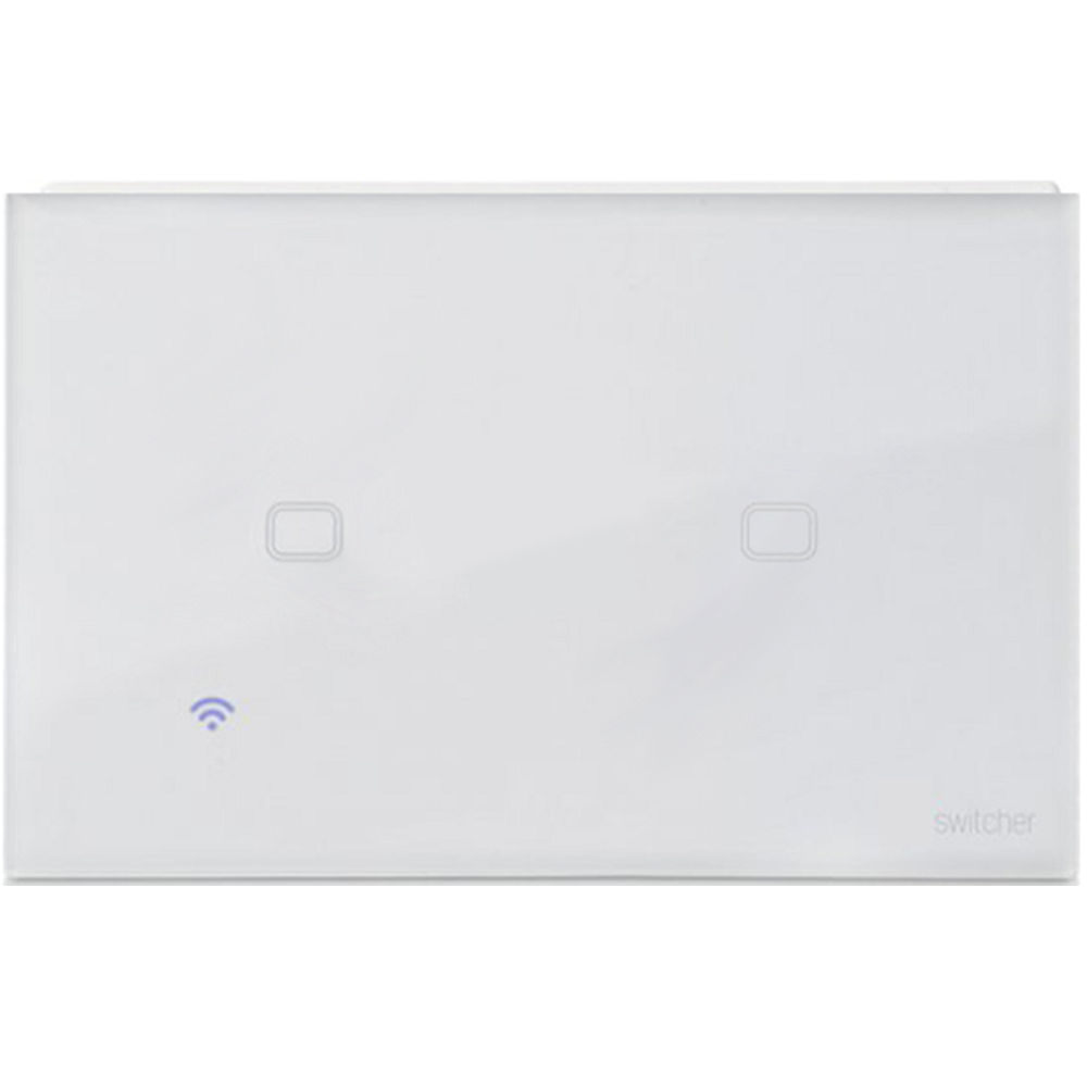 מתג חכם ל-2 תאורות לקופסת גוויס 3 מקום Switcher &lrm;Light SL02 לבן