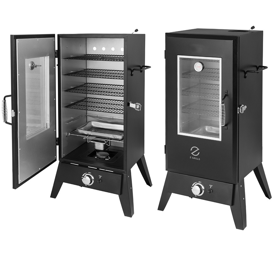 תמונה של מעשנת גז אנכית כולל חלון z-grills