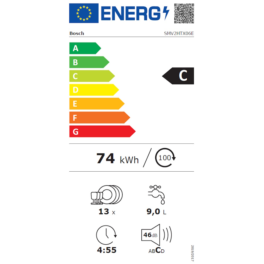 תווית אנרגיה - serie 2 smv2htx06e bosch