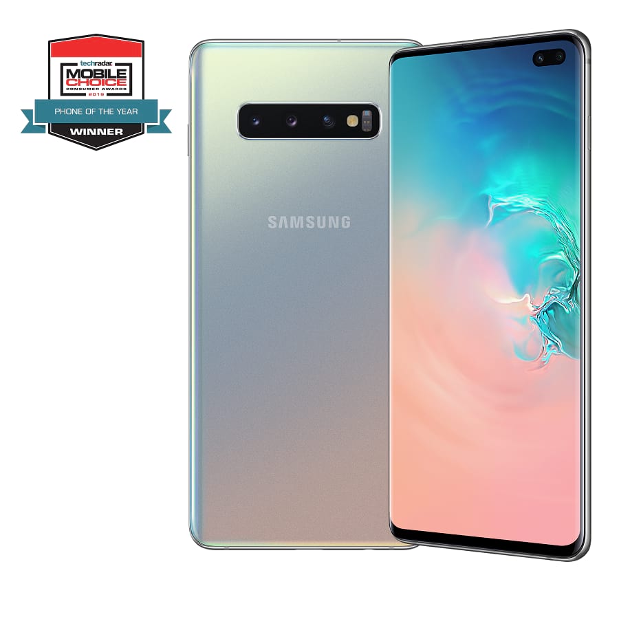 סרטון - טלפון סלולרי 6.4&quot samsung  סמסונג  galaxy s10+ sm-g975 128gb כסוף (יבואן רשמי)