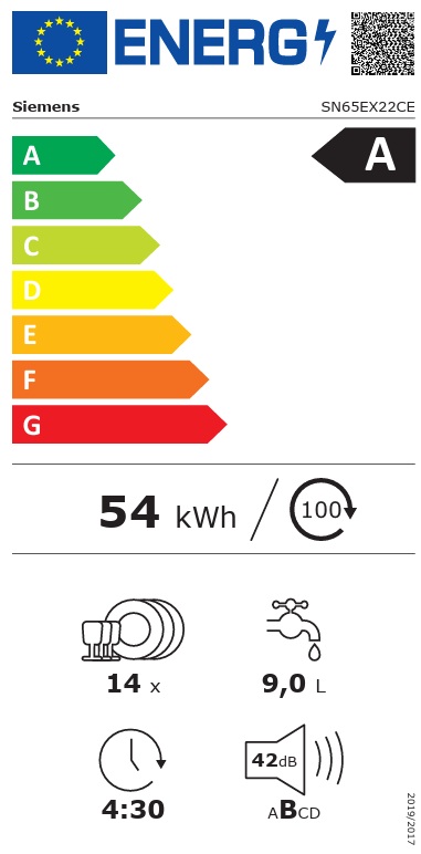 תווית אנרגיה - iq500 sn65ex22ce siemens