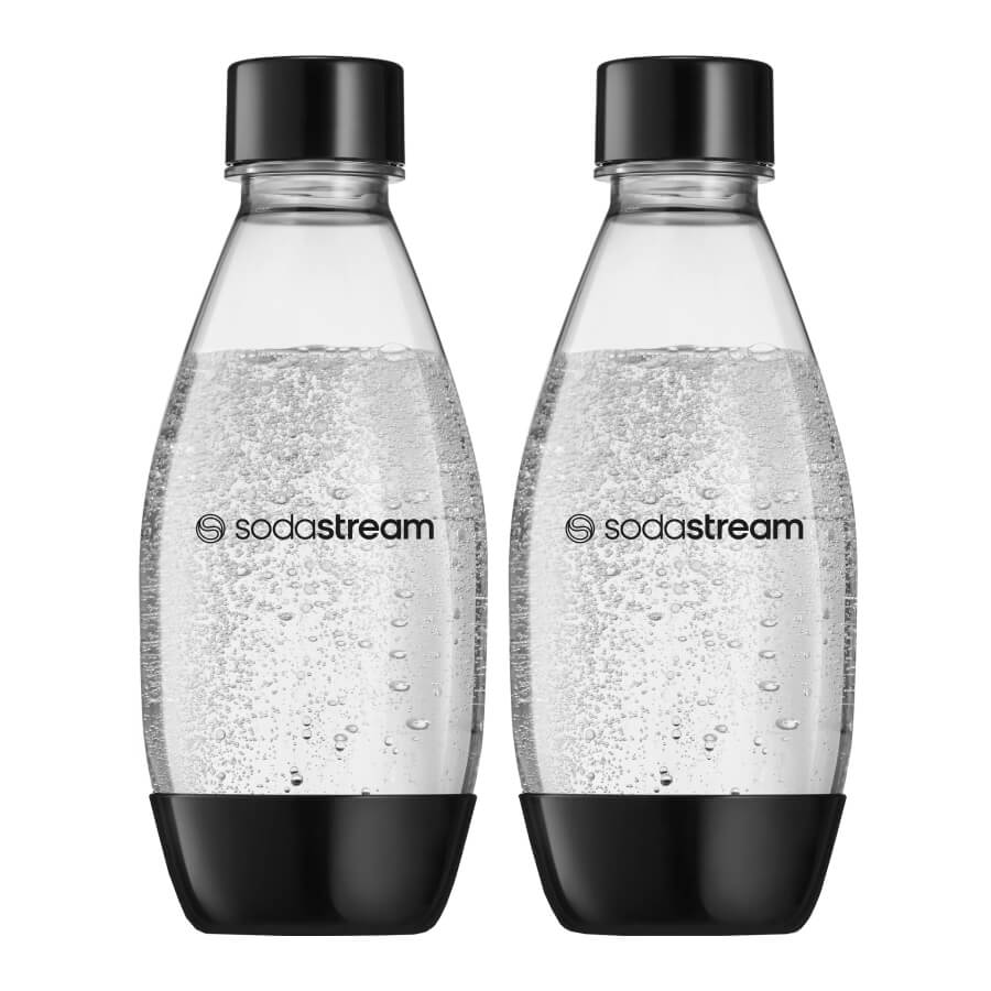 זוג בקבוקי פלסטיק להגזה - 0.5 ליטר למכשירי SodaStream &lrm;פיוז - מארז זוגי 0.5 ליטר שחור