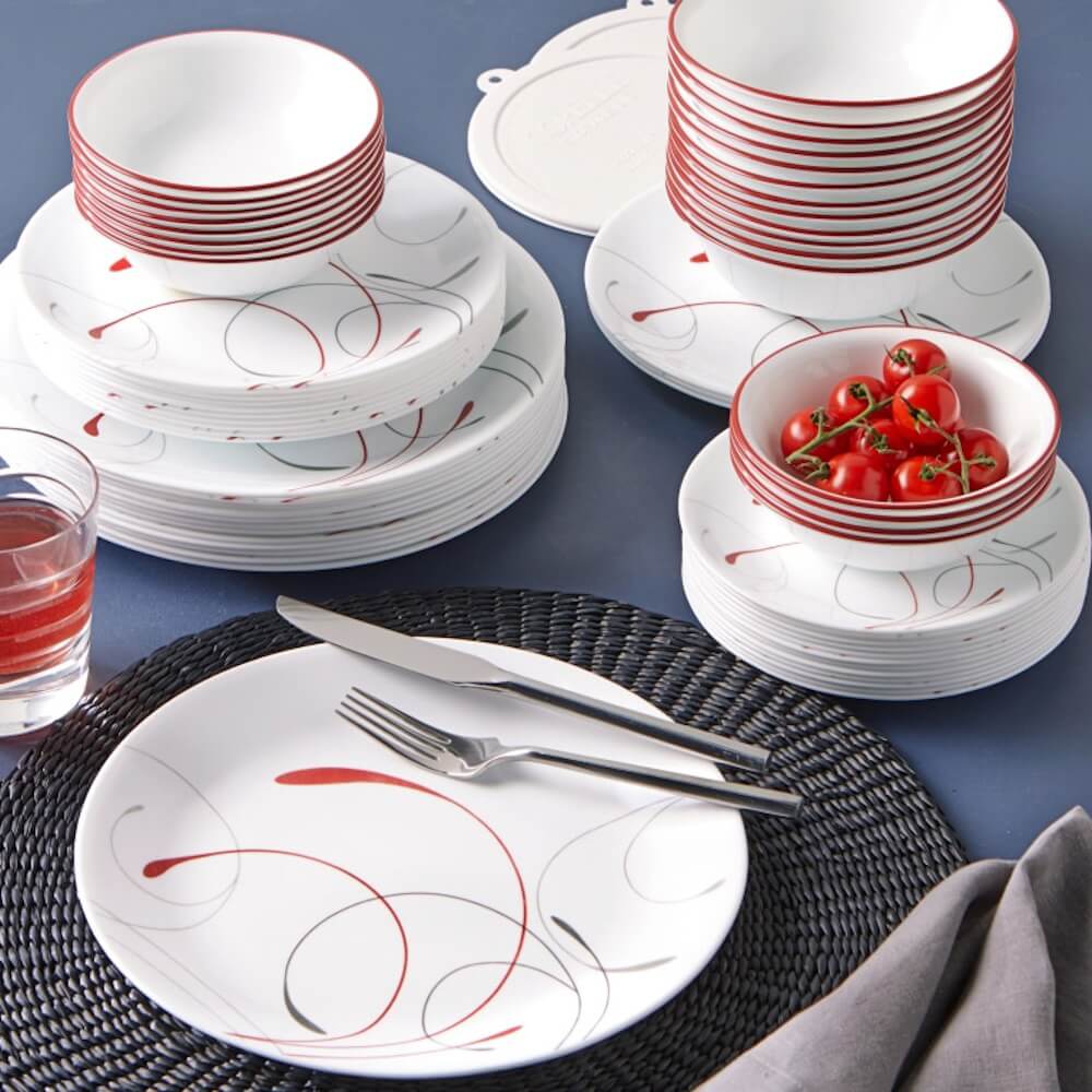 סט צלחות 18 חלקים ל-6 סועדים corning corelle