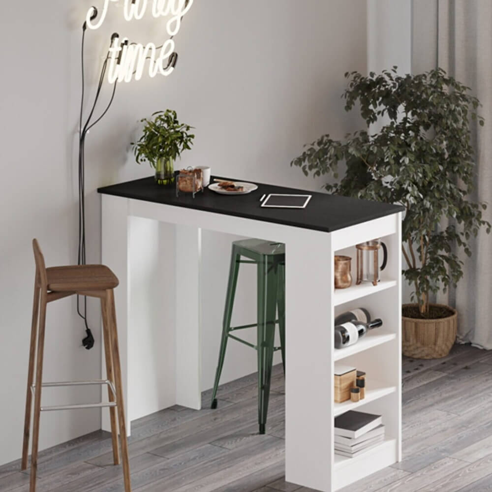 שולחן בר מעוצב כולל 4 מדפים Homax &lrm;ST1-LW