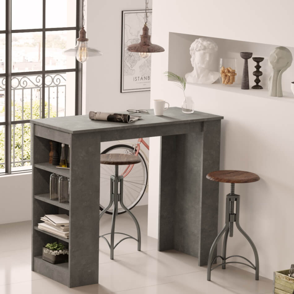 שולחן בר מעוצב כולל 4 מדפים Homax &lrm;ST1-RG