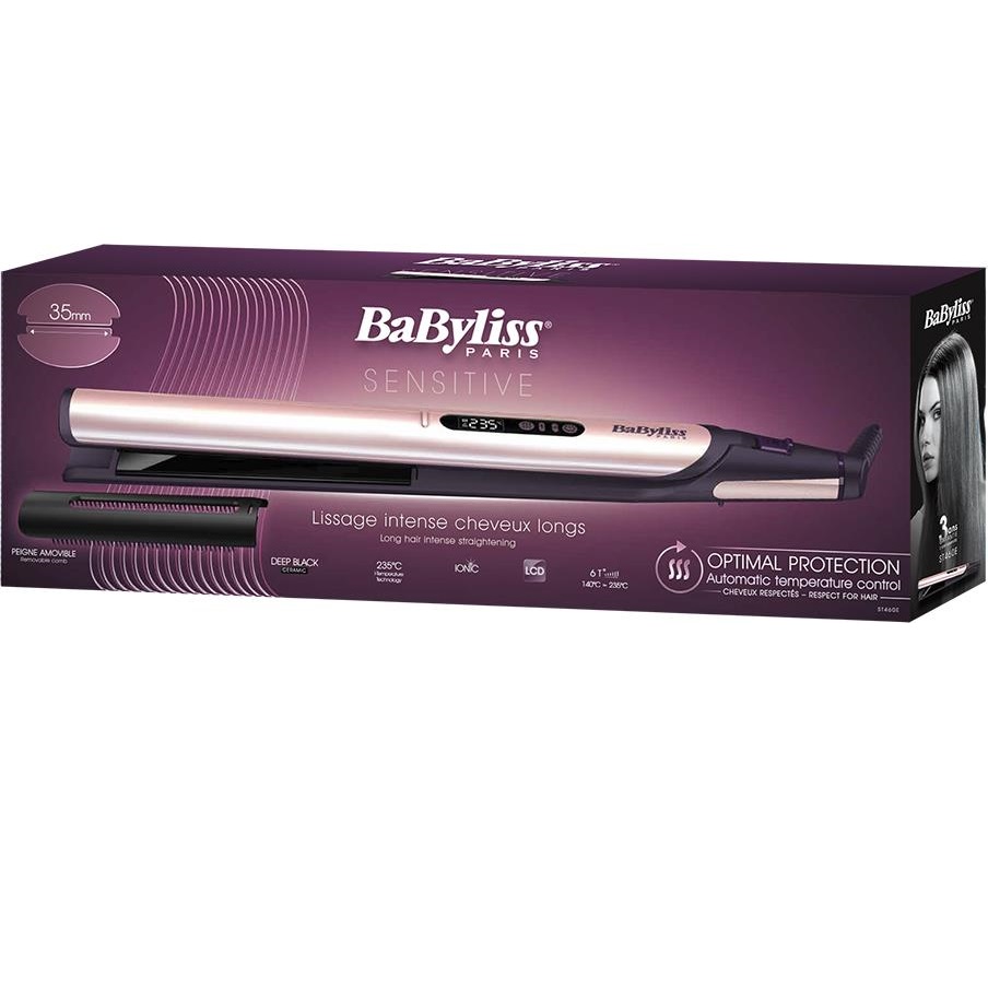 מחליק שיער כולל מסרק נשלף babyliss
