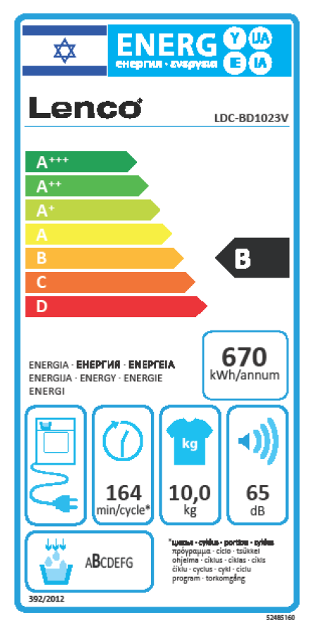 תווית אנרגיה - ldc-bd1023v lenco