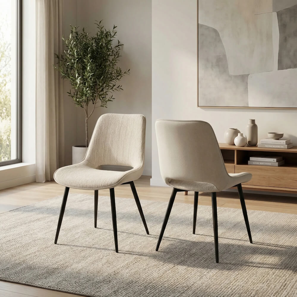 זוג כסאות פינת אוכל מעוצבים home decor
