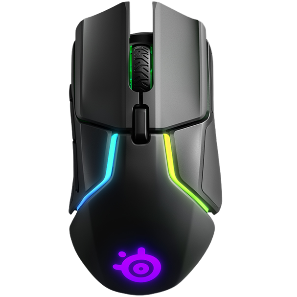סרטון - עכבר גיימינג אלחוטי כולל תאורה steelseries  סטיל סיריס  rival 650 wireless