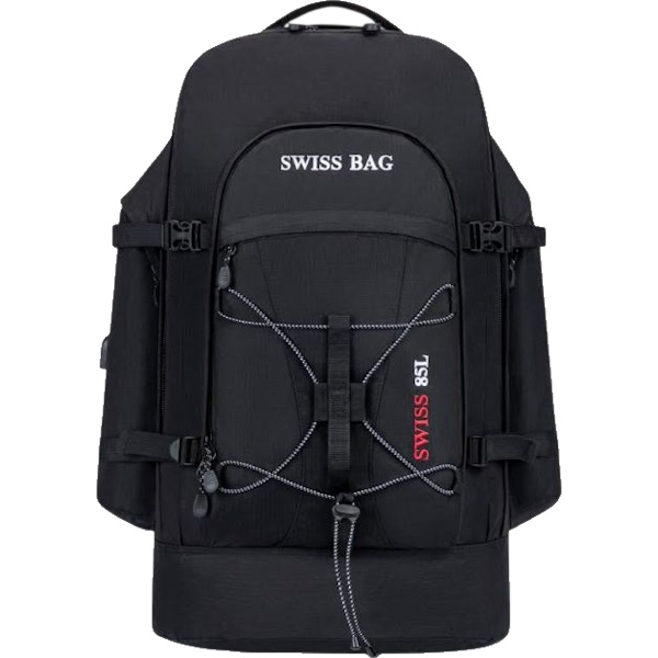 תיק גב לטיולים - 85 ליטר SWISS BAG &lrm;SWISS BAG 85L שחור