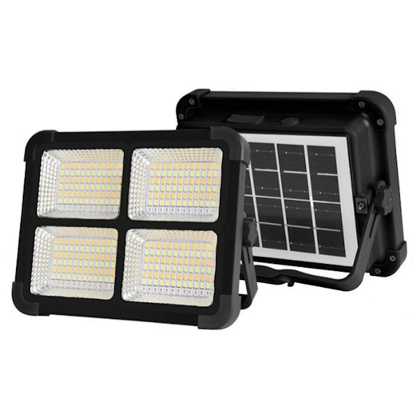 זרקור סולארי נטען כולל סוללת גיבוי 100W ‏Omega &lrm;Caliber S.O.S T5-CASE100W-SOLAR