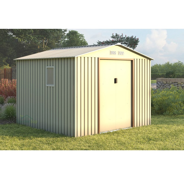 סרטון - מחסן מתכת garden top  גארדן טופ  t98 שמנת