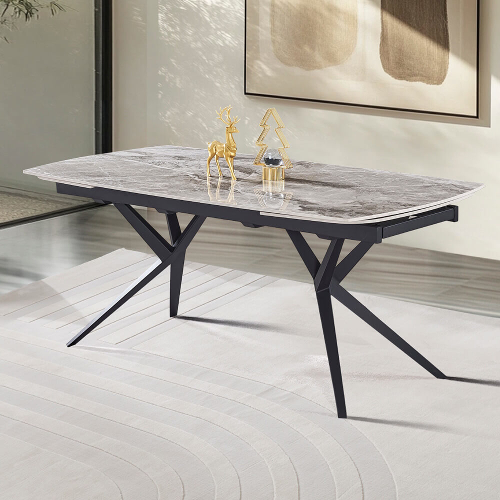 פינת אוכל מעוצבת נפתחת - פלטה בשילוב קרמיקה Home Decor &lrm;טרנד