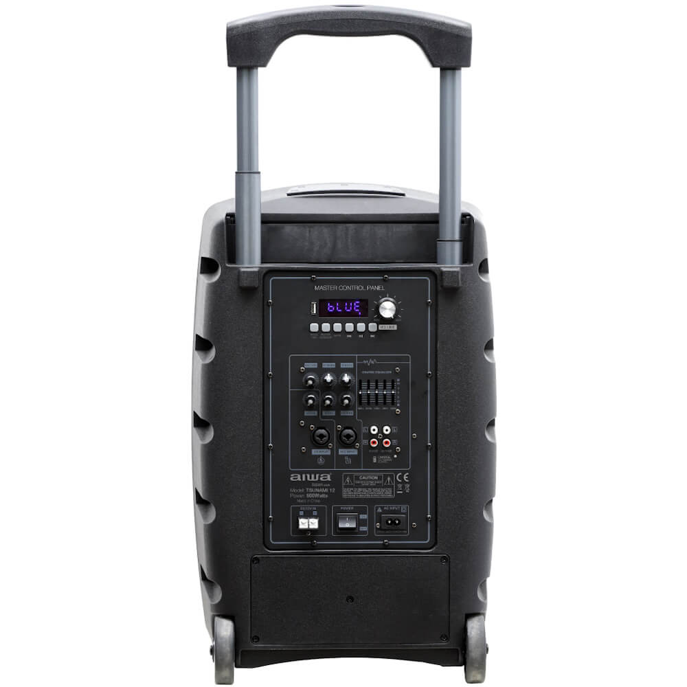 רמקול בידורית נייד נטען 500w כולל 2 מיקרופונים aiwa