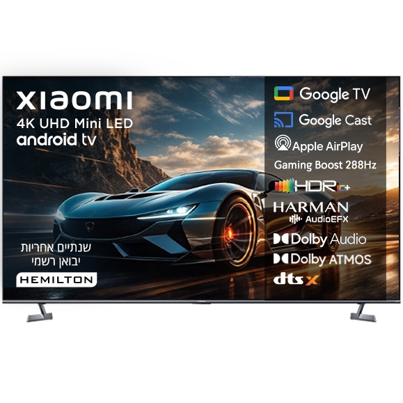 סרטון - טלוויזיה חכמה 65&quot xiaomi miniled 4k  שיאומי  tv s pro miniled 65 (2026) l65mb-sme