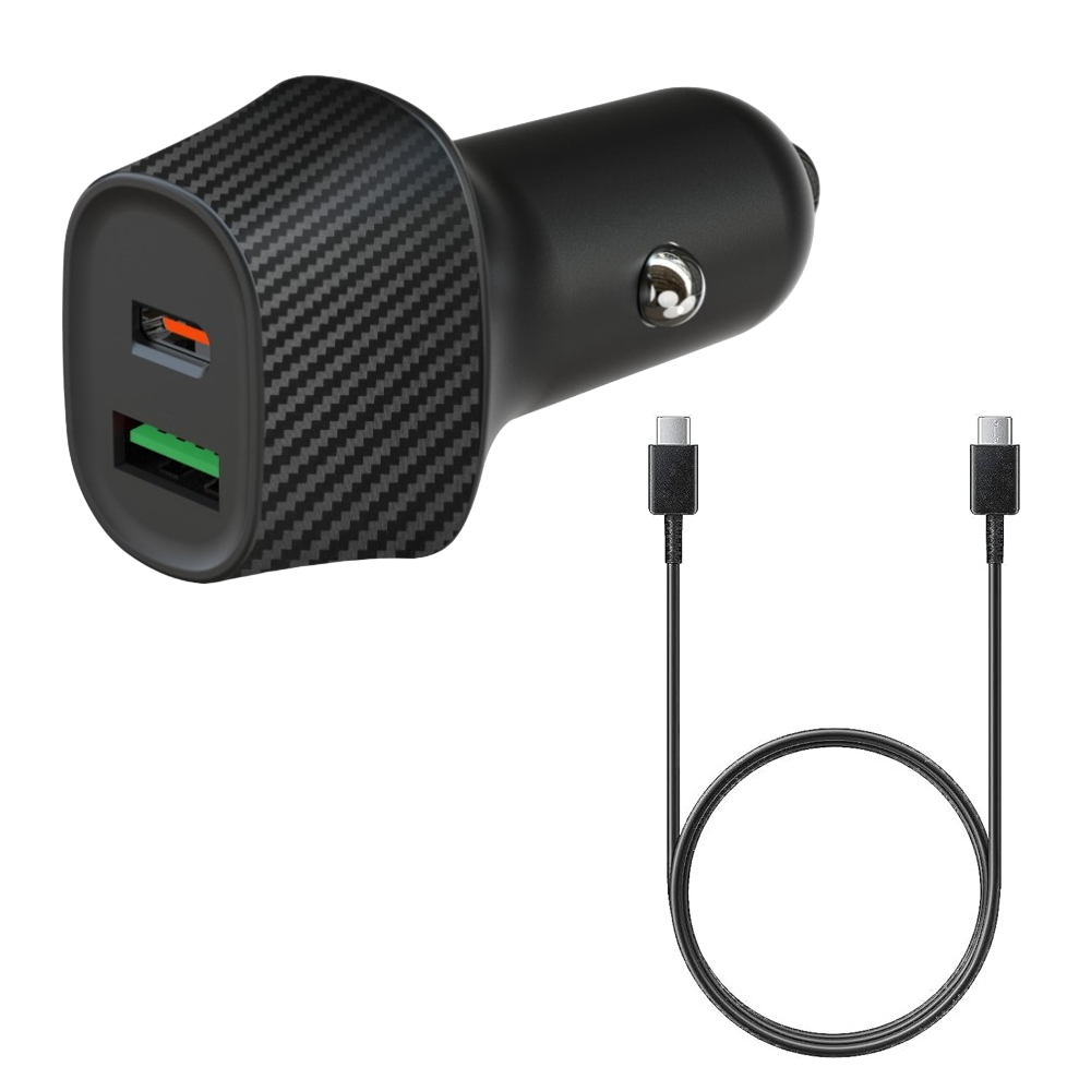מטען לרכב 38W כולל 2 יציאות USB-A+USB-C וכבל Mower USB-C &lrm;573329