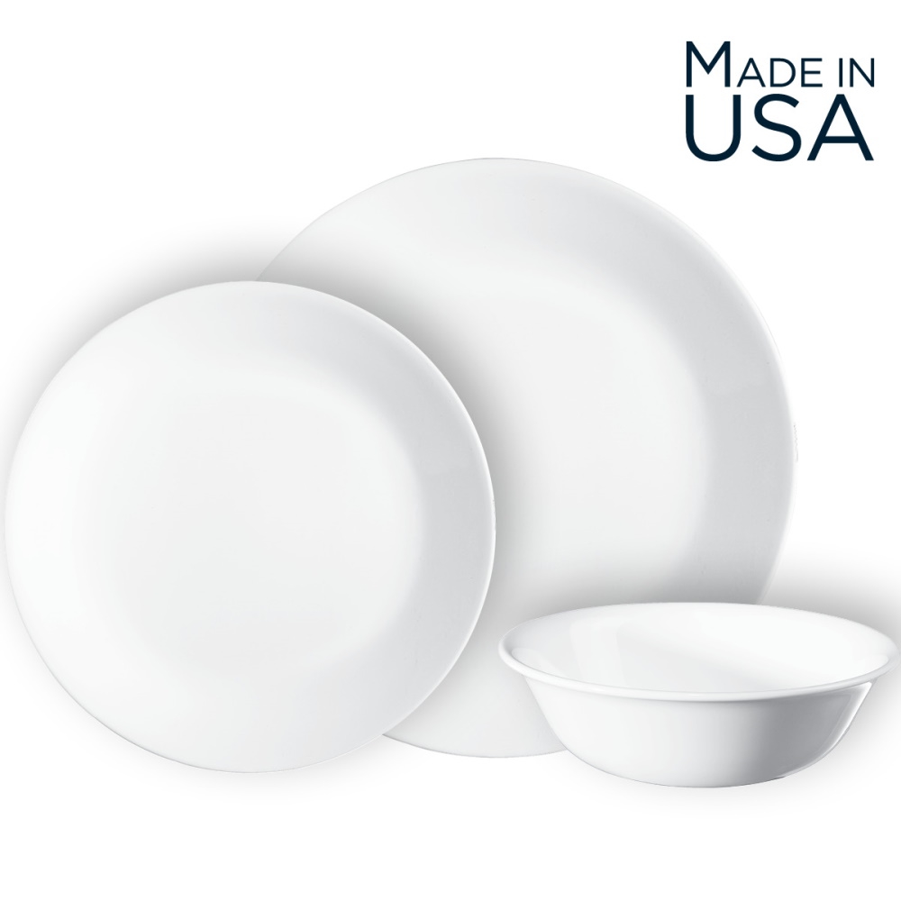 סט צלחות קורל 54 חלקים ל-18 סועדים Corning By Corelle &lrm;Winter frost z00n54