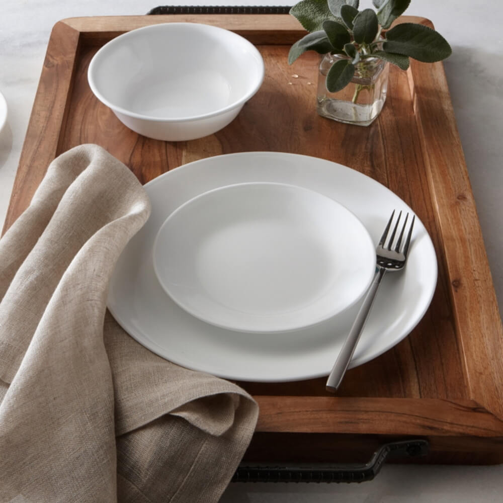 תמונה של סט צלחות קורל 54 חלקים ל-18 סועדים corning by corelle
