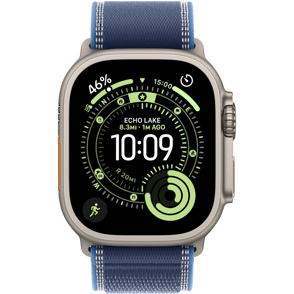 watch ultra 3 gps + cellular 49mm titanium natural case with blue trail loop band יבואן רשמי apple