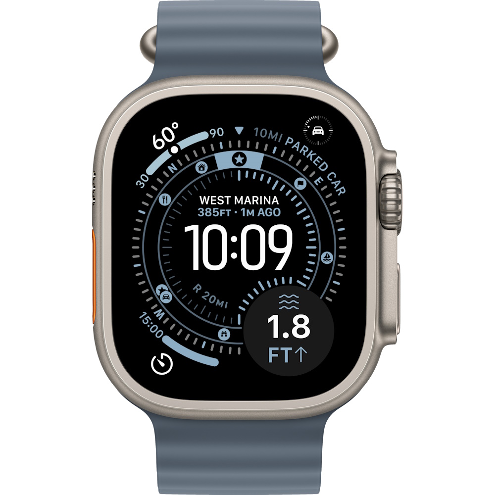 watch ultra 3 gps + cellular 49mm natural case with anchor blue ocean band יבואן רשמי apple