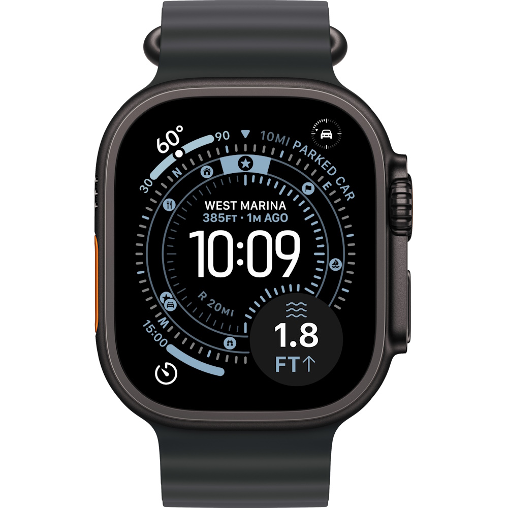 watch ultra 3 gps + cellular 49mm titanium black case with black ocean band יבואן רשמי apple