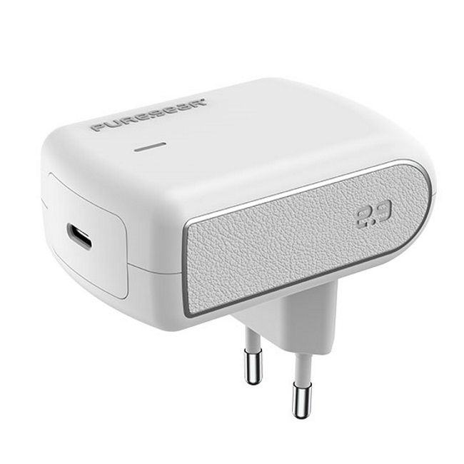 ראש מטען 45W מהיר PureGear USB-C &lrm;45W PD 3.0 WALL Charger לבן
