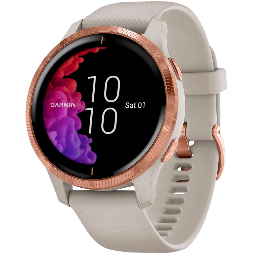 סרטון - שעון ספורט חכם garmin  גארמין  venu לבן - ורוד
