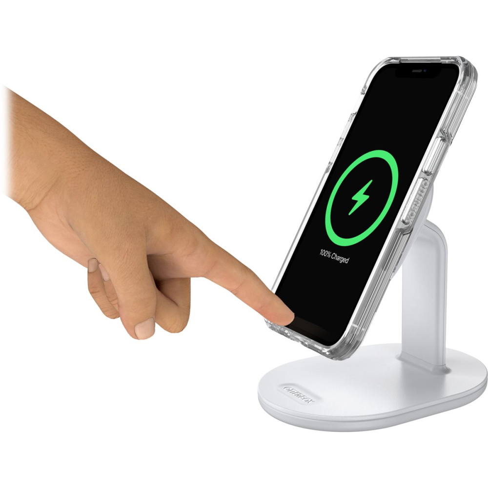 magnetic wireless charging stand - white otterbox